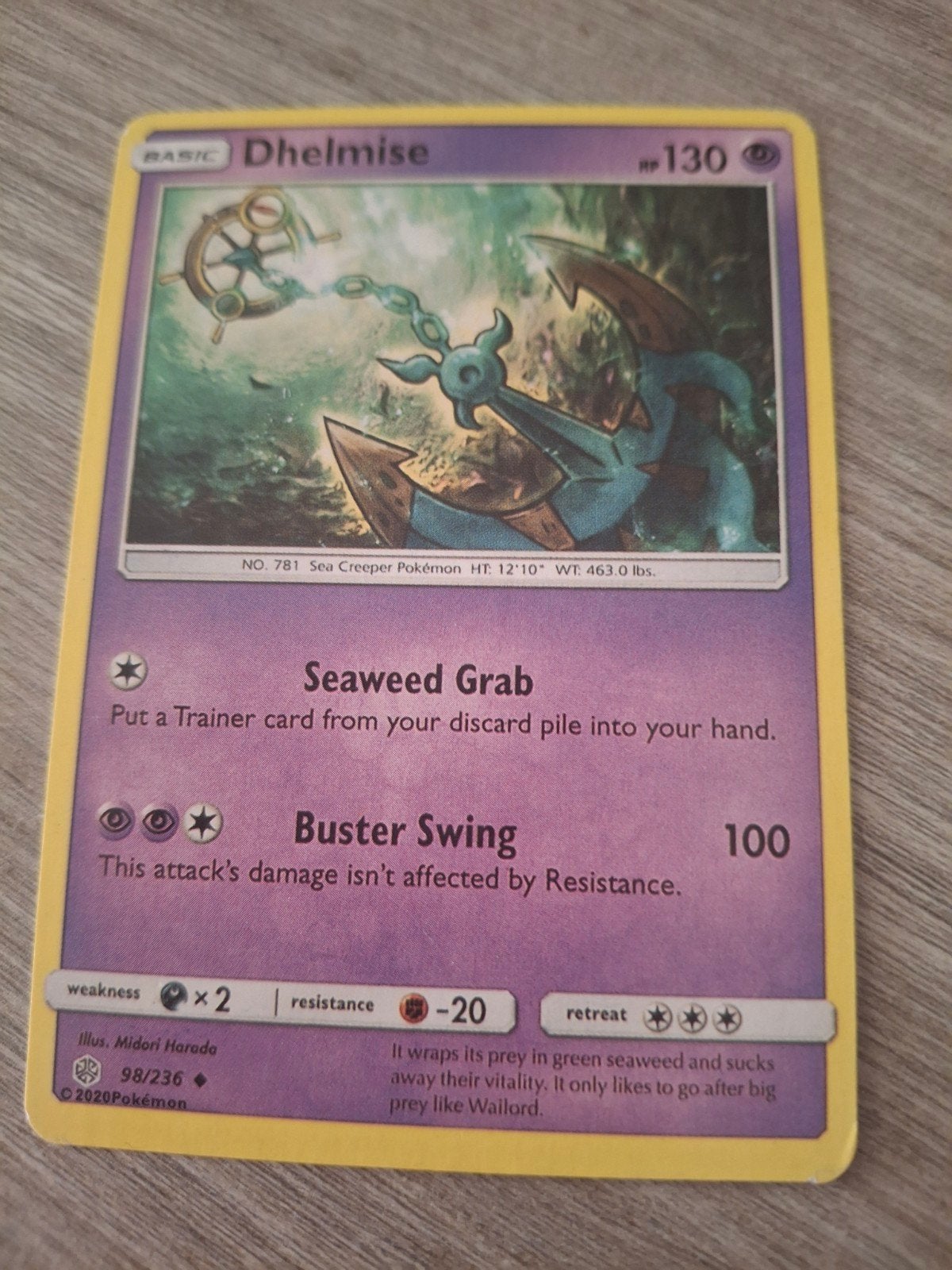 Pokémon Kaart Dhelmise 98/236 - Losse Kaart, Ophalen of Verzenden, Zo goed als nieuw, Losse kaart