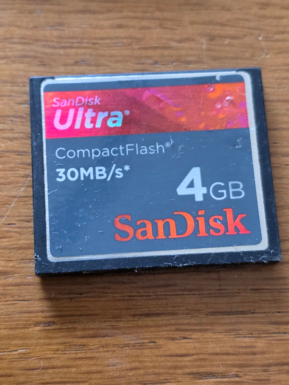 SanDisk Ultra CompactFlash 4GB 30MB/s geheugenkaart, Gebruikt, Ophalen of Verzenden, 4 GB, Fotocamera