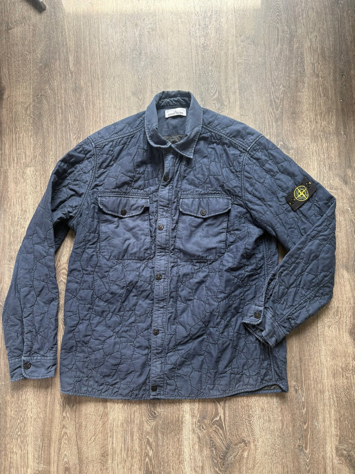 Stone Island Zomer jas / gevoerd overshirt - XXXL - Blauw, Kleding | Heren, Ophalen, Gedragen, Overige maten, Blauw
