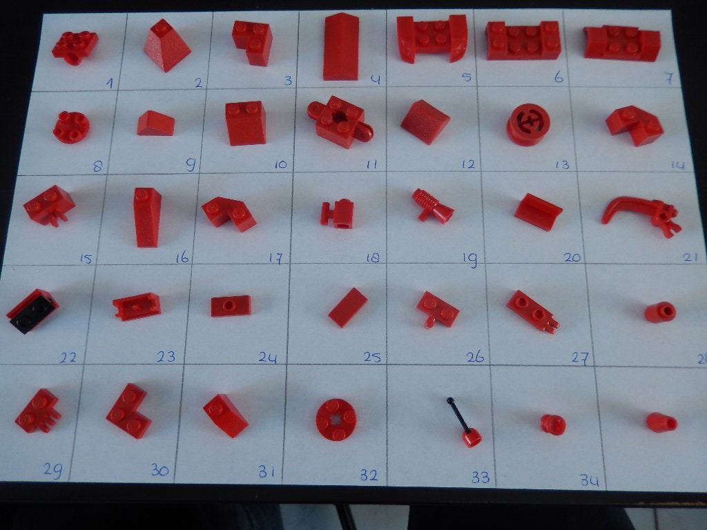 Diverse rode lego onderdelen (zie foto's), Ophalen of Verzenden, Zo goed als nieuw, Lego