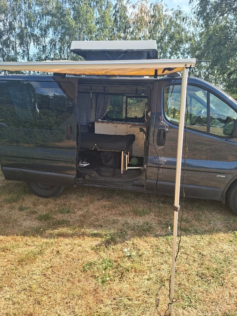 Opel Vivaro benzine 2.0 Camperbus(je) L1h1 2003 Blauw, Auto's, Voorwielaandrijving, 1998 cc, Stof, Vivaro