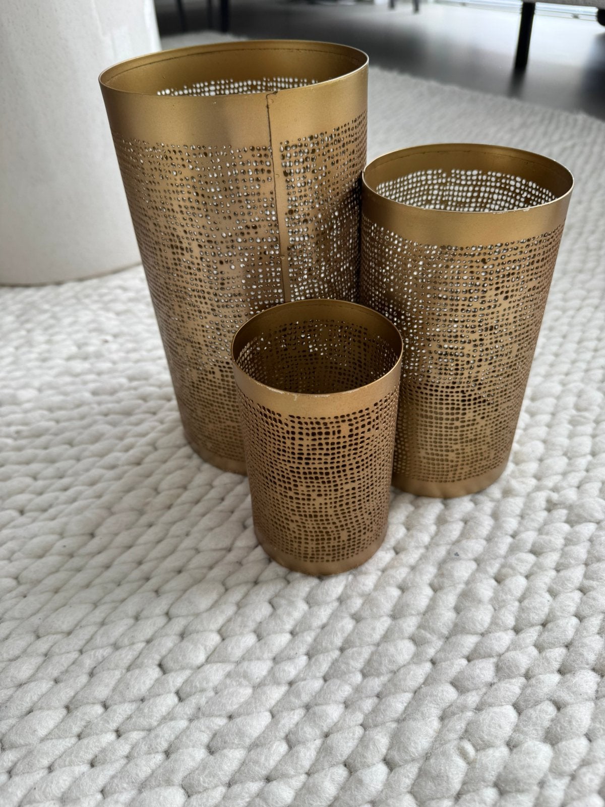 Gouden windlichten van PTMD met prijskaartje, Ophalen of Verzenden, Zo goed als nieuw, Metaal, PTMD