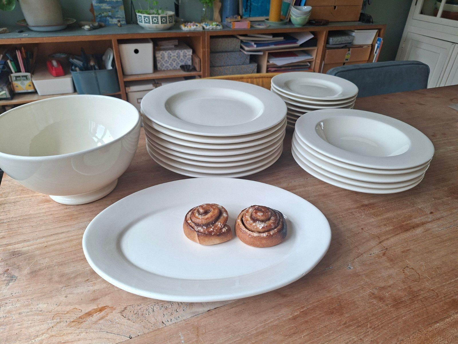 VT-wonen servies basis gebroken wit, Ophalen, Porselein, Overige stijlen, Bord(en)