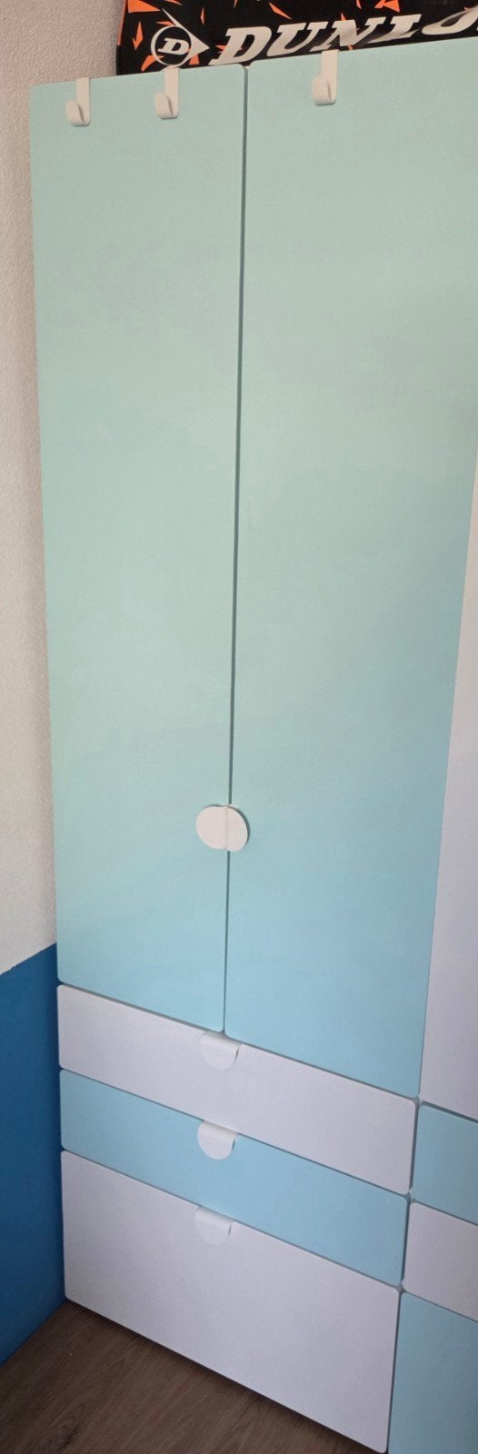 IKEA Kast met lades en deuren - Lichtblauw/Wit, Ophalen, Gebruikt, Met deur(en), 50 tot 100 cm