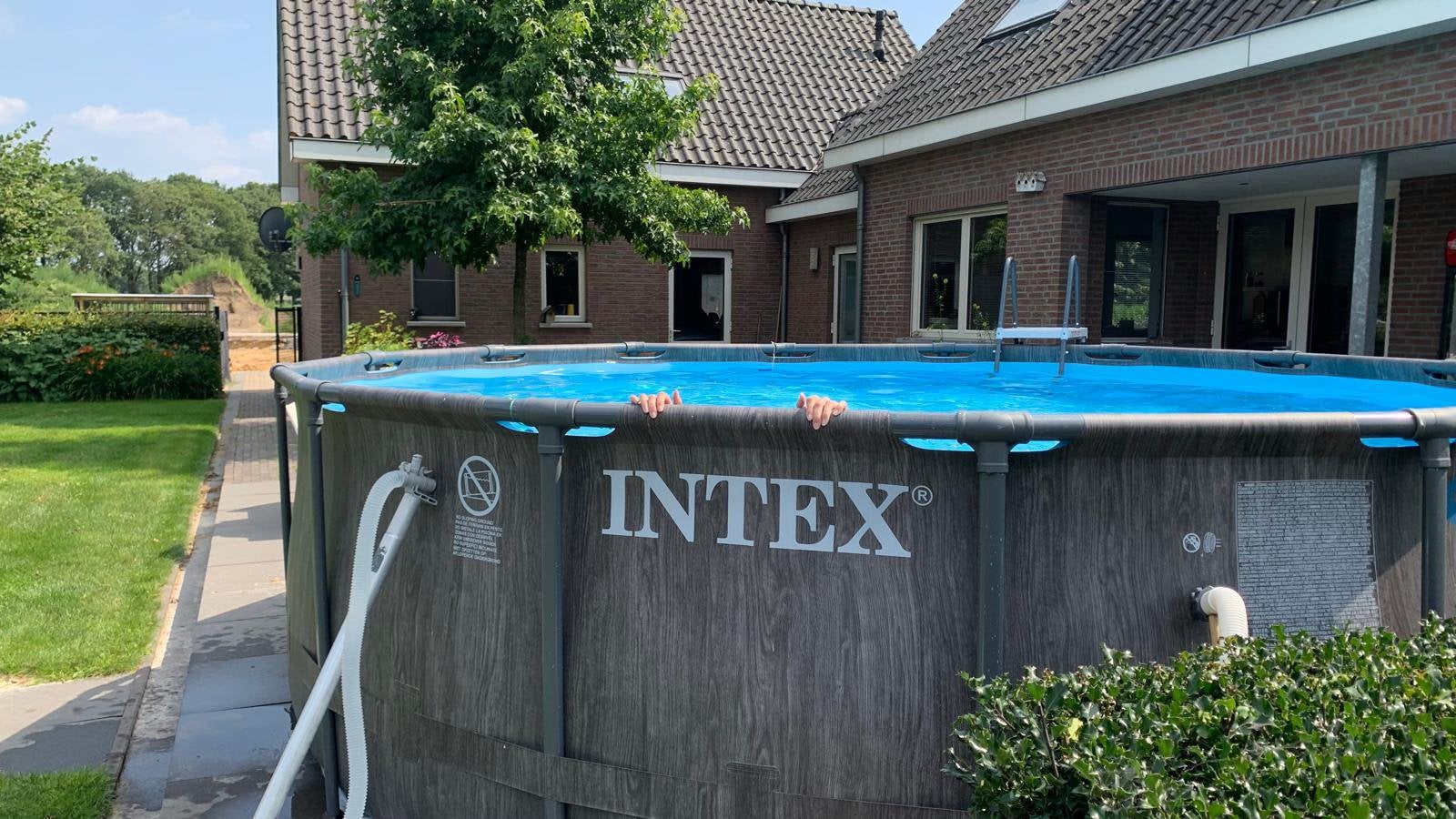Intex zwembad 4,72 mtr doorsnee, Ophalen, 80 tot 120 cm, Rond, 300 cm of meer