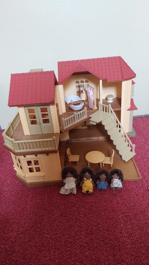 Sylvanian families groot woonhuis landhuis huis met fam Egel, Ophalen, Gebruikt, Poppenhuis