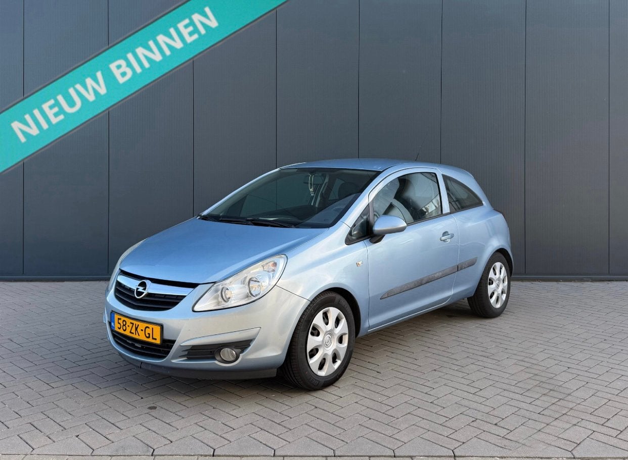 Opel Corsa 1.2 | 2008 | NIEUWE-APK | AIRCO | RIJDT TOP |, Auto's, Voorwielaandrijving, 450 kg, 40 €/maand, Blauw