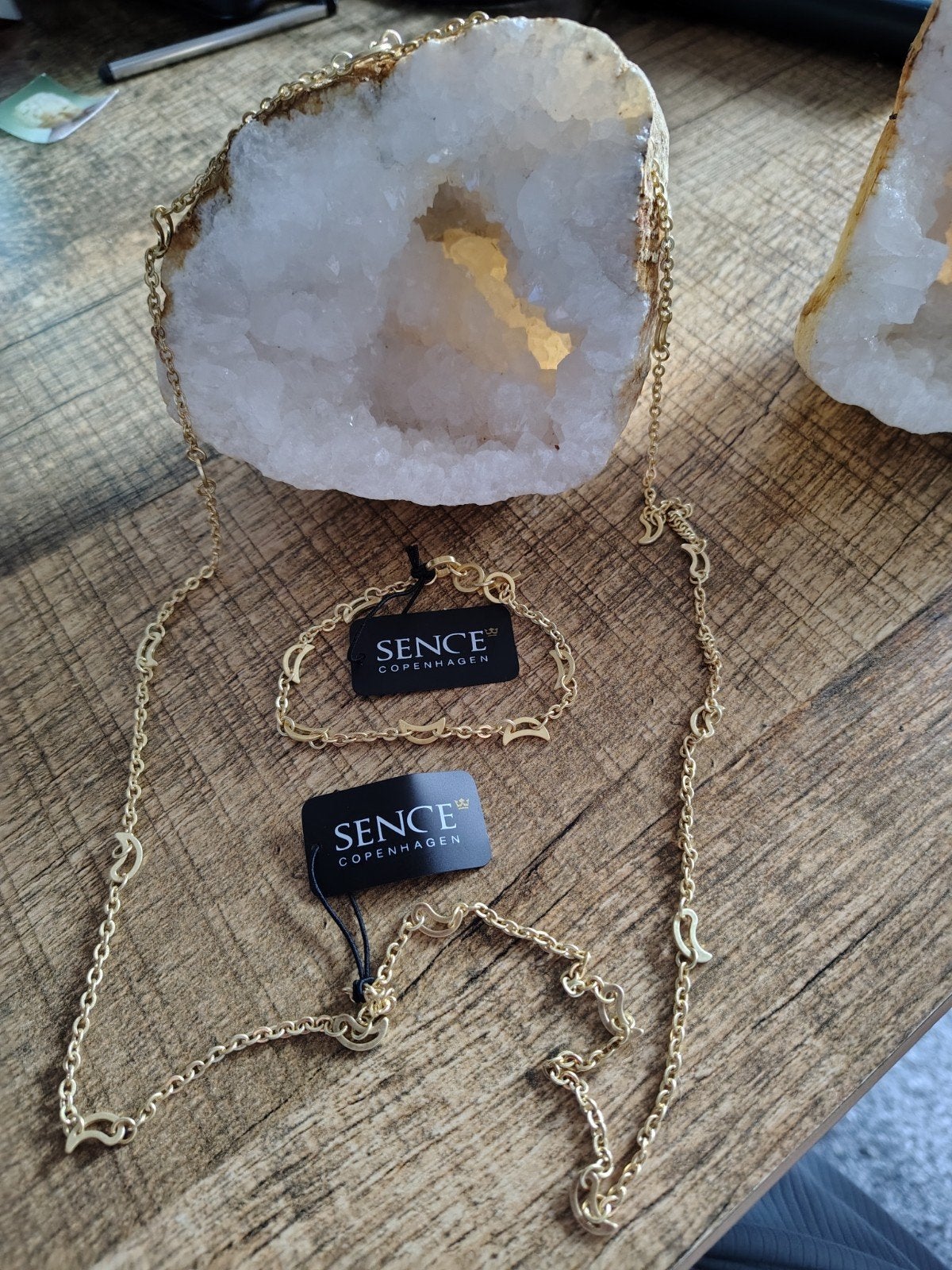 Sence Copenhagen ketting en armband set met maantjes, Ophalen of Verzenden, Nieuw, Goud, Overige materialen