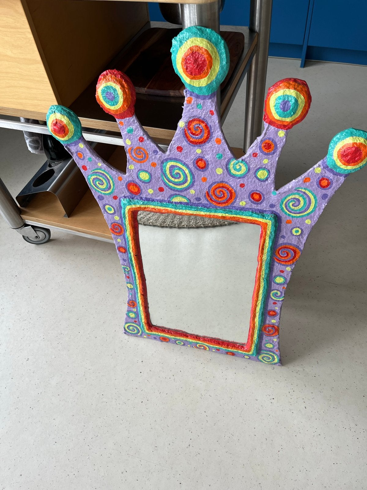 Prachtige handmade prinsessen spiegel 85x60 cm, Huis en Inrichting, Ophalen, Gebruikt, Minder dan 100 cm, Overige vormen