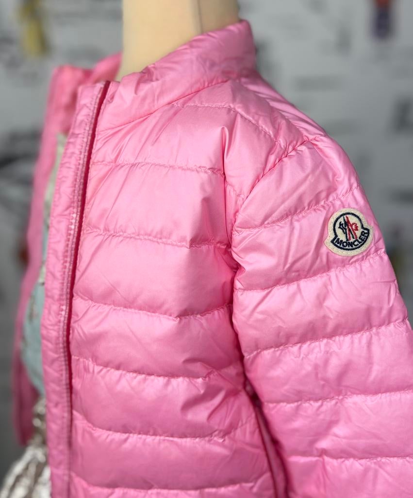 Moncler roze Nadege donsjas jas zomer maat 4, Moncler EU, Zo goed als nieuw, Moncler, Customercare@moncler.com