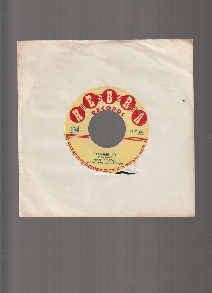 FRANKLYN  BOYD  --  STAGGER  LEE  //  ROCK  'N'  ROLL, Verzenden, Originele persing, 7 inch, Nieuw in verpakking