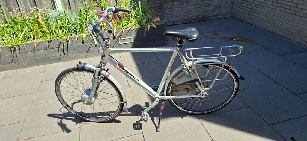 Gazelle herenfiets, Fietsen en Brommers, Fietsen | Heren | Herenfietsen, Ophalen, Gebruikt, Velgrem, Versnellingen