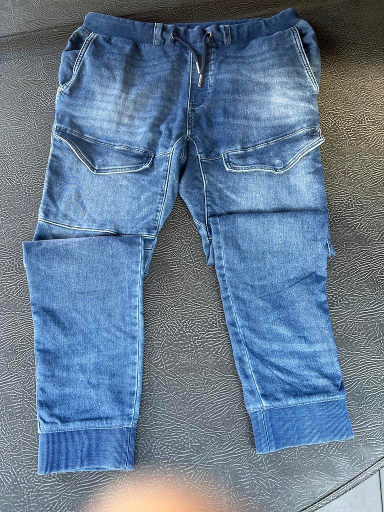 Nette blauwe heren jeans jogger, maat W33-W34 €5,-, Ophalen of Verzenden, Gedragen, Blauw, W33 - W34 (confectie 48/50)