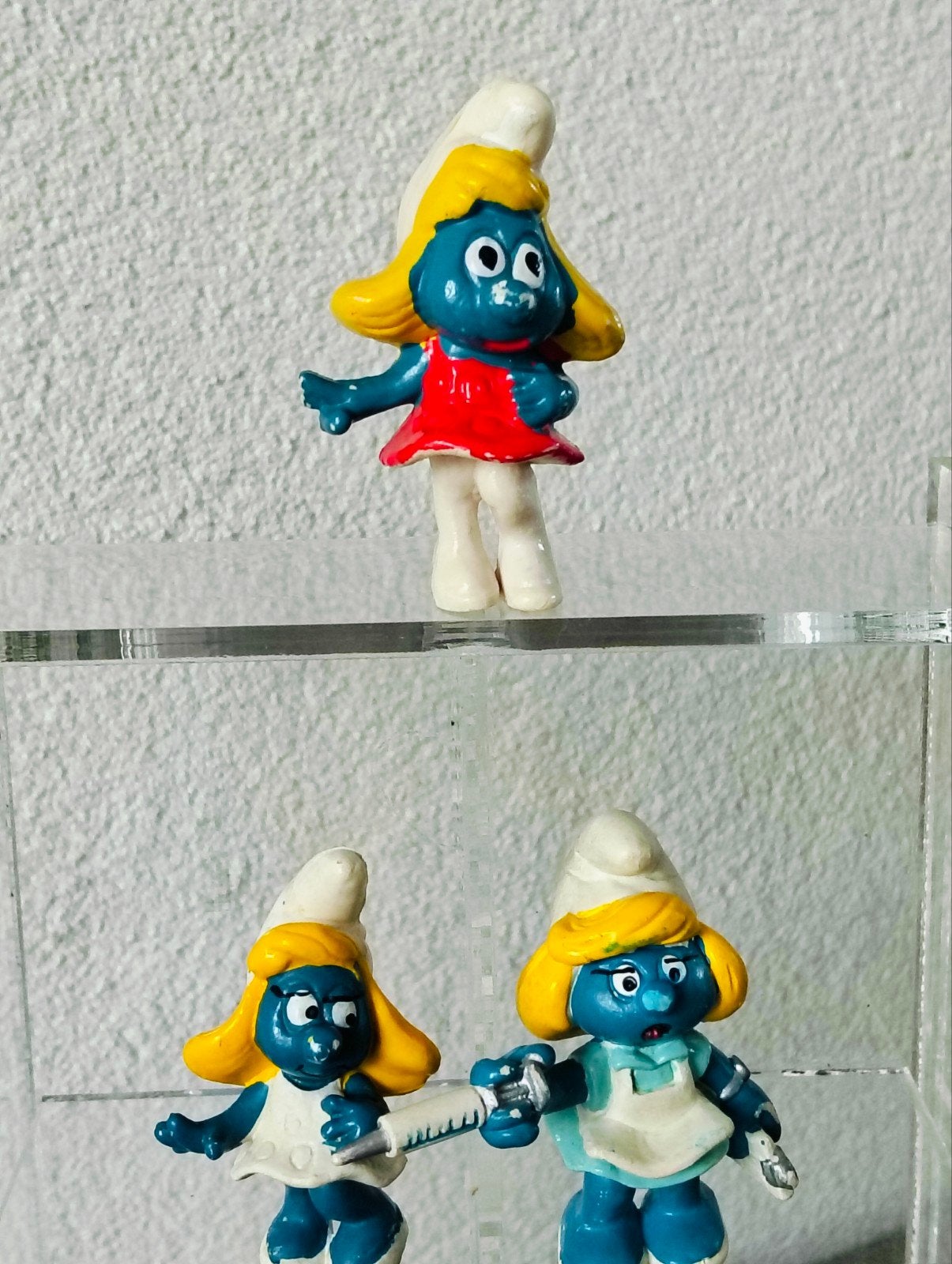 Smurfin figuren - Vintage Smurfen collectie (3 stuks), Verzamelen, Ophalen of Verzenden, Gebruikt, Smurfin, Poppetje, Figuurtje of Knuffel