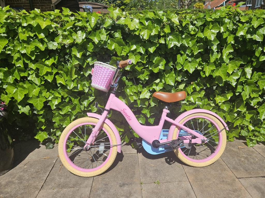 Roze kinderfiets, Ophalen, Zo goed als nieuw, 16 tot 20 inch