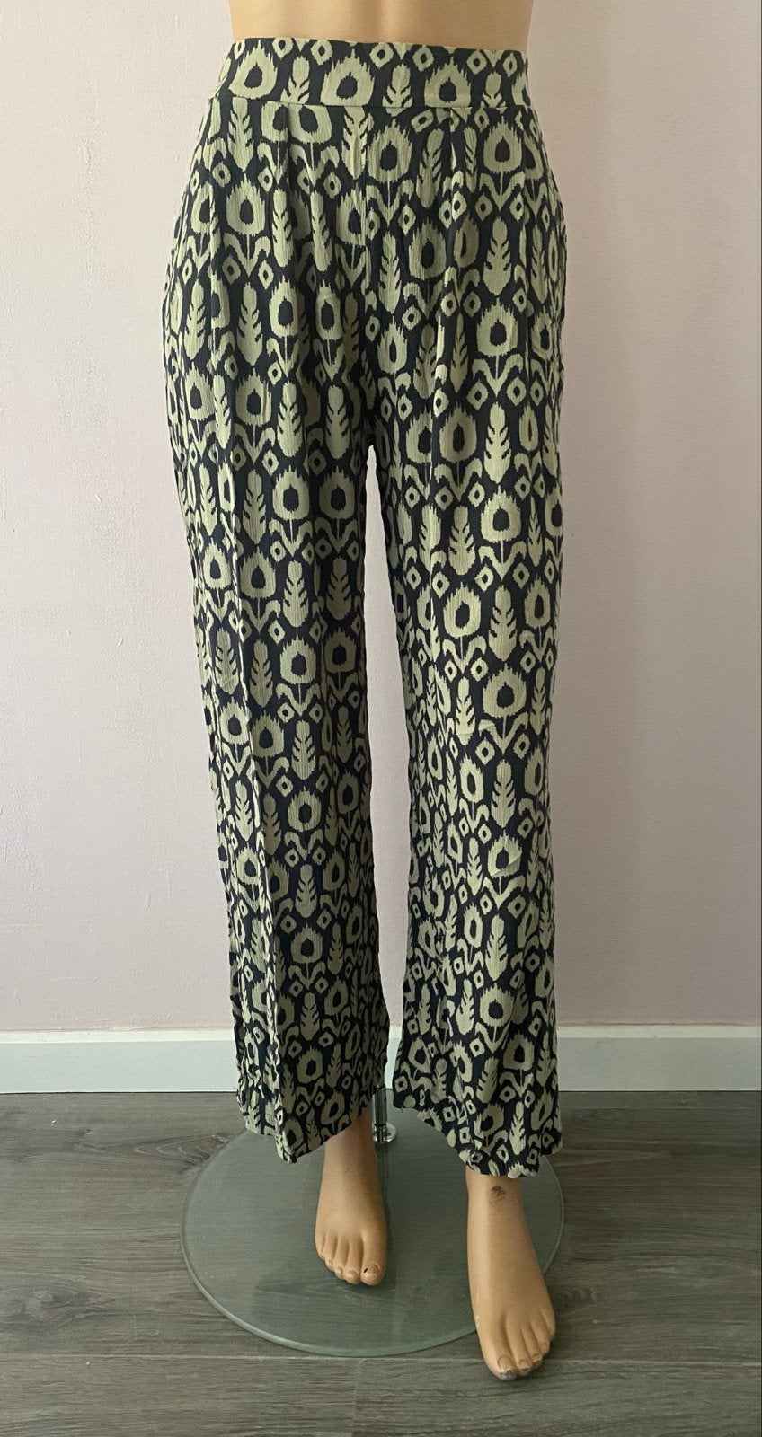 By Bar Broek Zwart Beige Viscose Maat 36, Zwart, Ophalen of Verzenden, Zo goed als nieuw, Maat 36 (S)