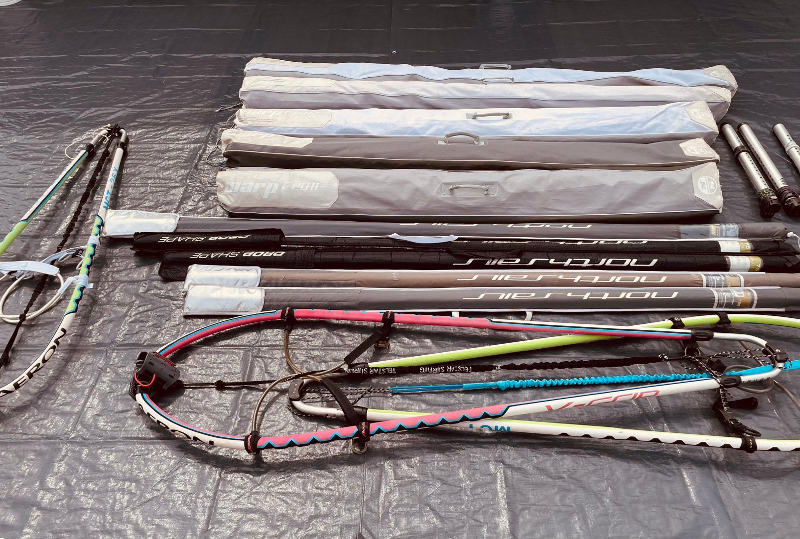 Windsurfspullen: Zeil, Masten en Quiverbag, Ophalen, Gebruikt, Overige typen