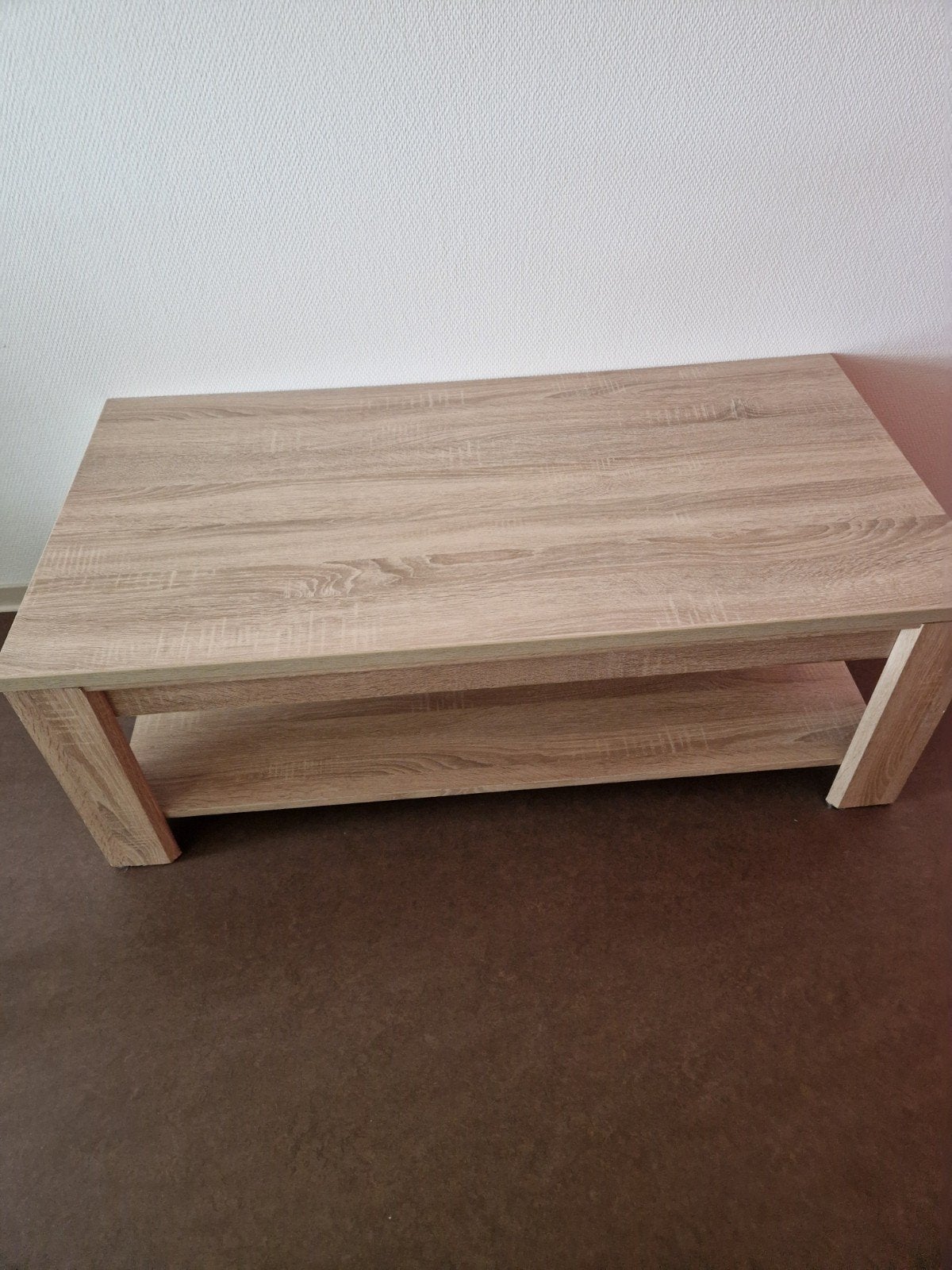 Salontafel met opbergruimte, licht hout, Ophalen, Gebruikt, 100 tot 150 cm, 50 tot 100 cm