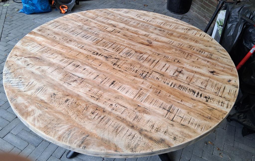 Ronde eettafel, Huis en Inrichting, Tafels | Eettafels, Ophalen, Rond, Vier personen, 100 tot 150 cm