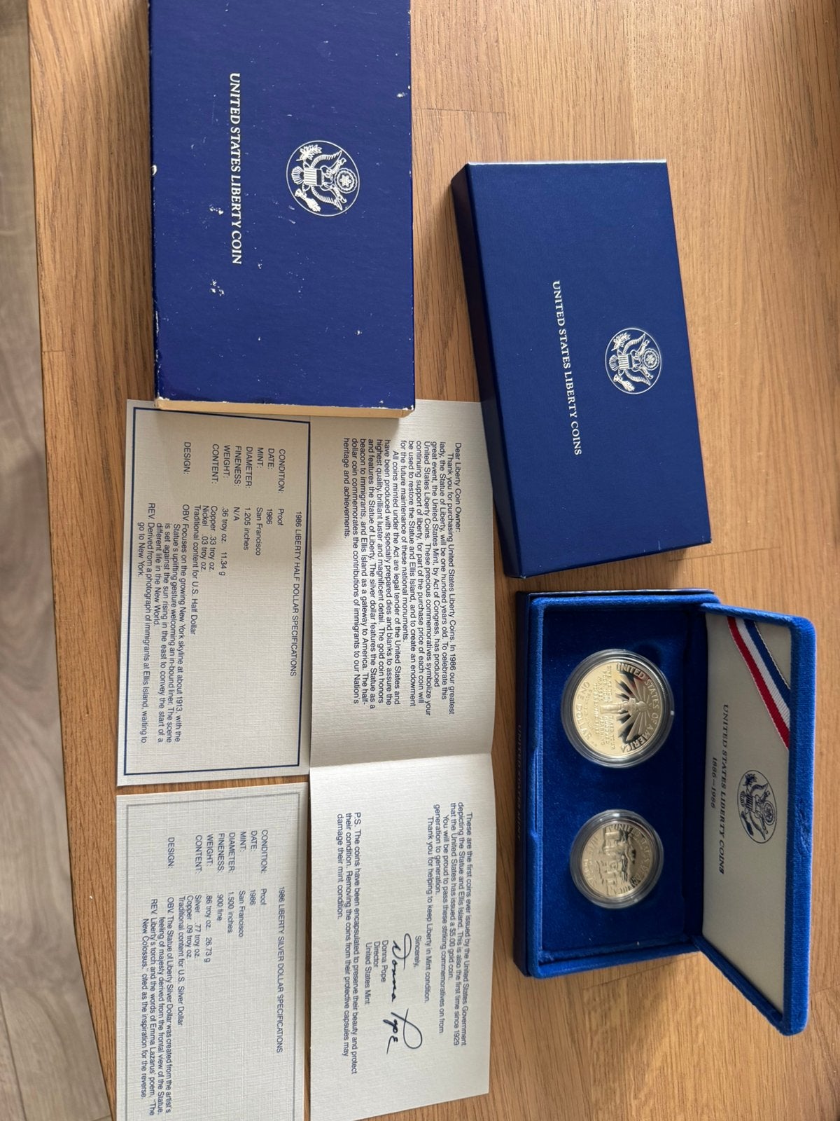 Liberty Dollar proof set 1986, Postzegels en Munten, Munten | Amerika, Ophalen of Verzenden, Noord-Amerika, Setje, Zilver