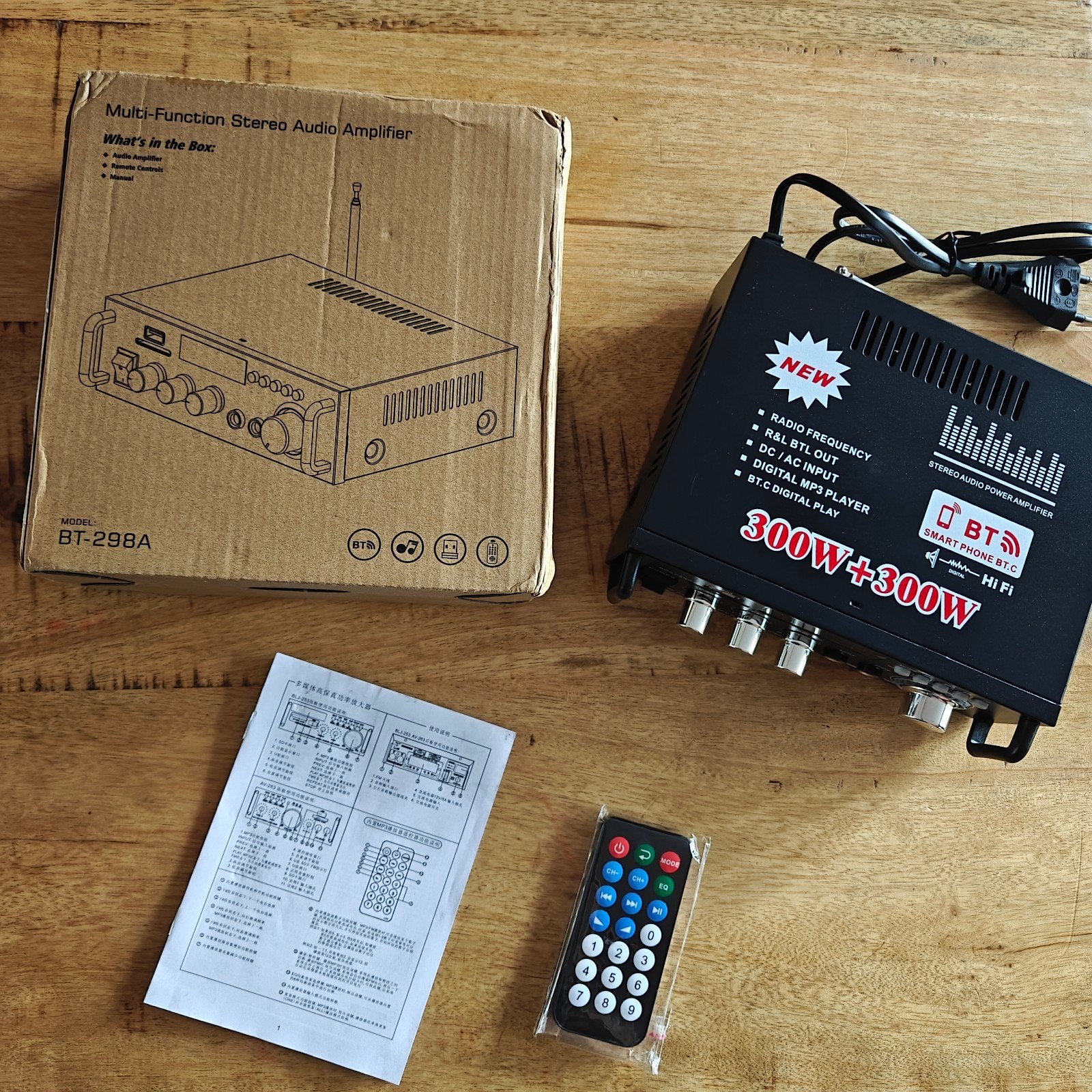Nieuwe Multi-Function Stereo Audio Versterker BT-298A, Overige merken, Verzenden, Nieuw, 120 watt of meer