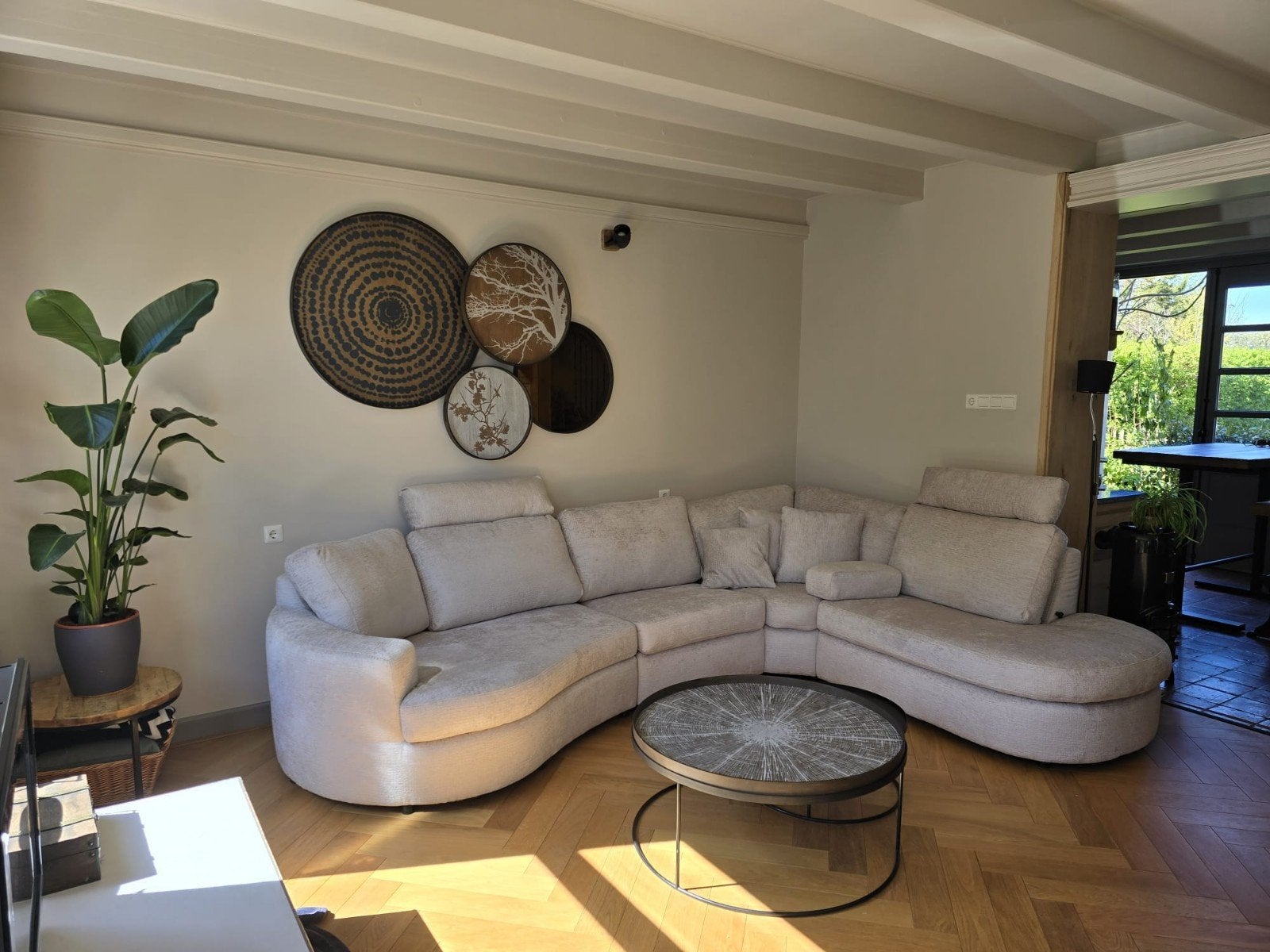 Bankstel wit Eijerkamp met loveseat - 5 jaar garantie, Huis en Inrichting, 100 tot 125 cm, Hoekbank, 300 cm of meer, Ophalen of Verzenden