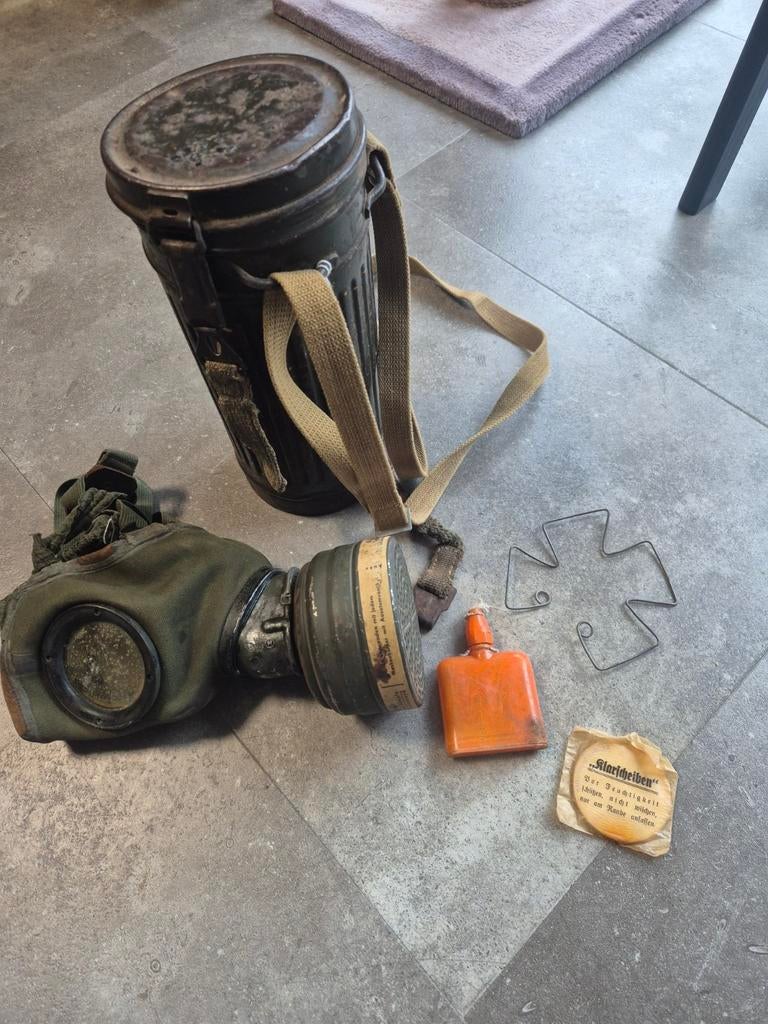 Gasmasker set 1940.., Ophalen of Verzenden, Landmacht, Duitsland, Kleding of Schoenen