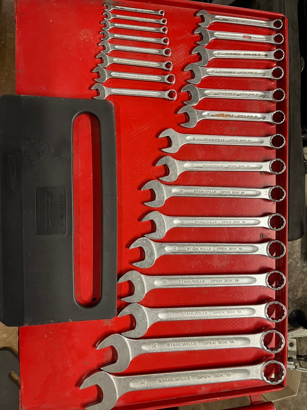 Titel STAHLWILLE Open Box 13 steeksleutelset 5,5 t/m 32 mm, Auto diversen, Ophalen, Zo goed als nieuw