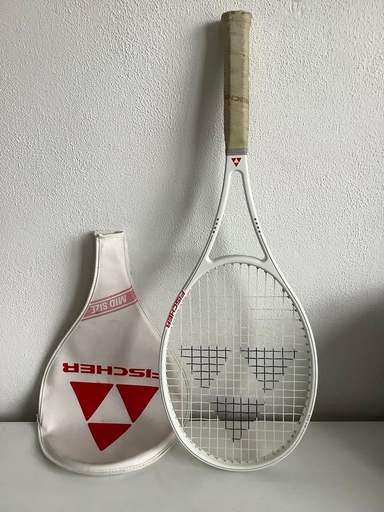 Vintage Fischer tennisracket mid size, Overige merken, Gebruikt, L4, Ophalen of Verzenden