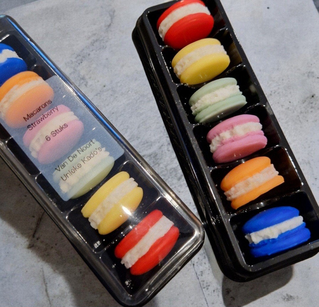 Macaron Waxmelts Aardbei - Sojawas, Overige materialen, Nieuw, Ophalen of Verzenden, Overige kleuren