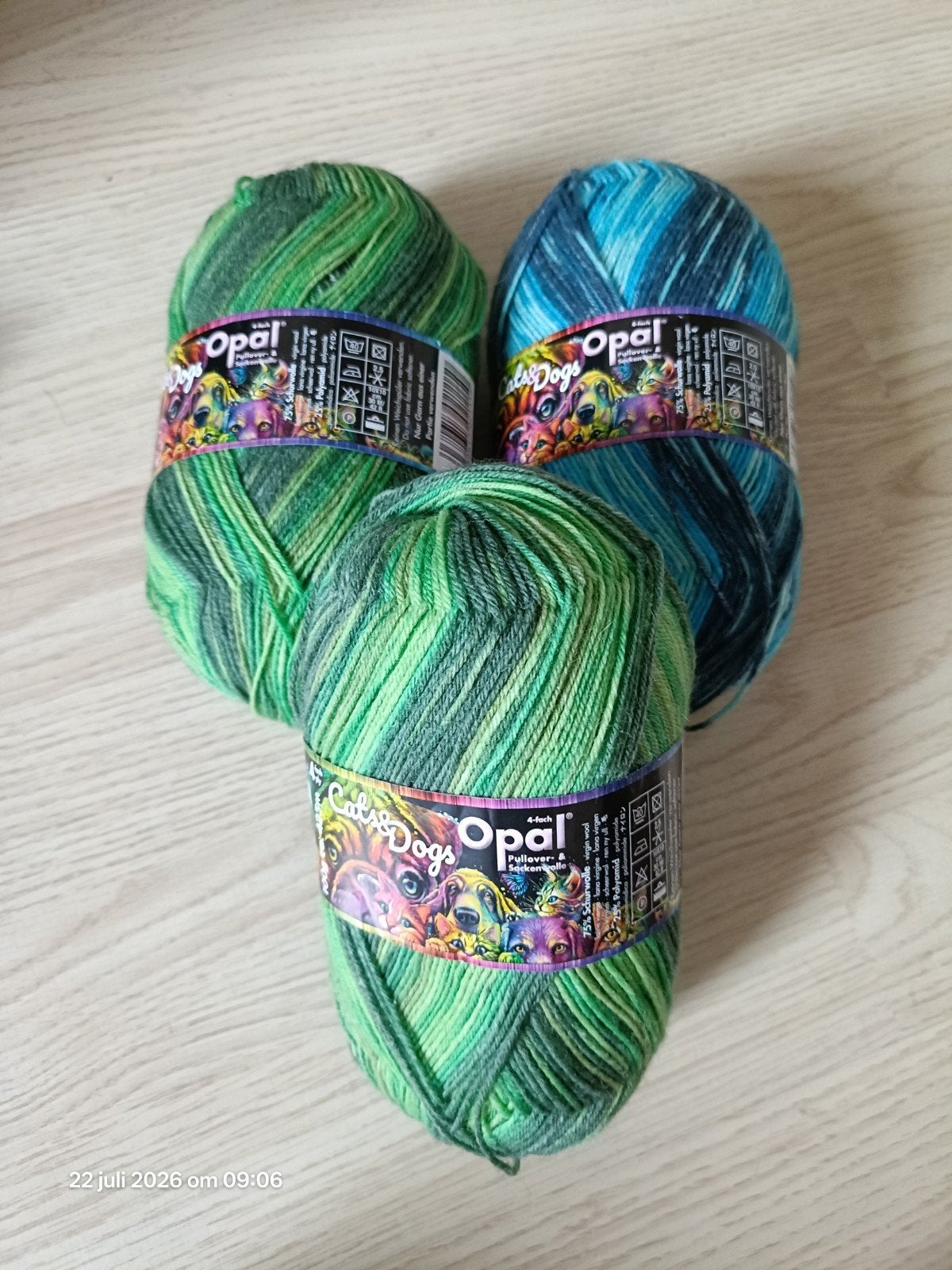 3 bollen Opal Cats & Dogs, Hobby en Vrije tijd, Breien en Haken, Breien of Haken, Nieuw, Ophalen of Verzenden, Opal