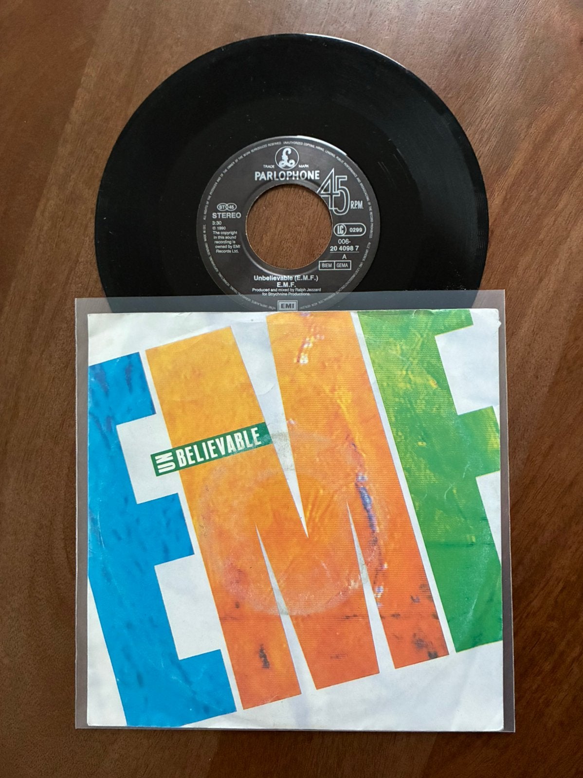 EMF - Unbelievable, Ophalen of Verzenden, 7 inch, Single