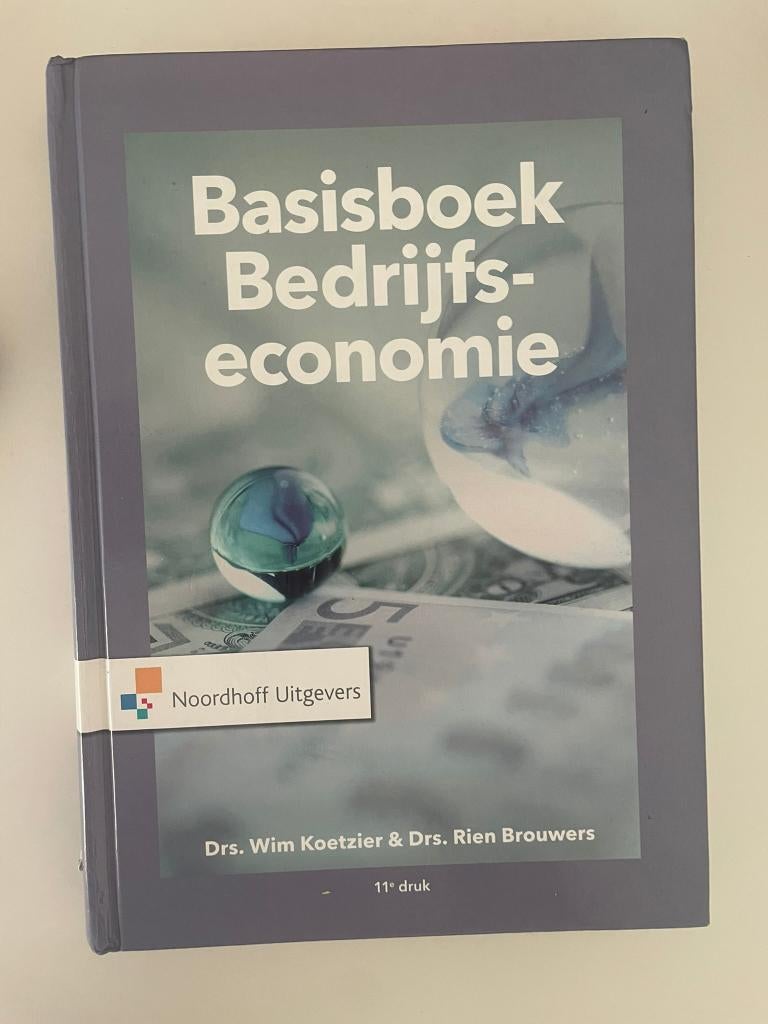 Basisboek Bedrijfseconomie 9789001889173, Ophalen of Verzenden, Beta, Nieuw, HBO
