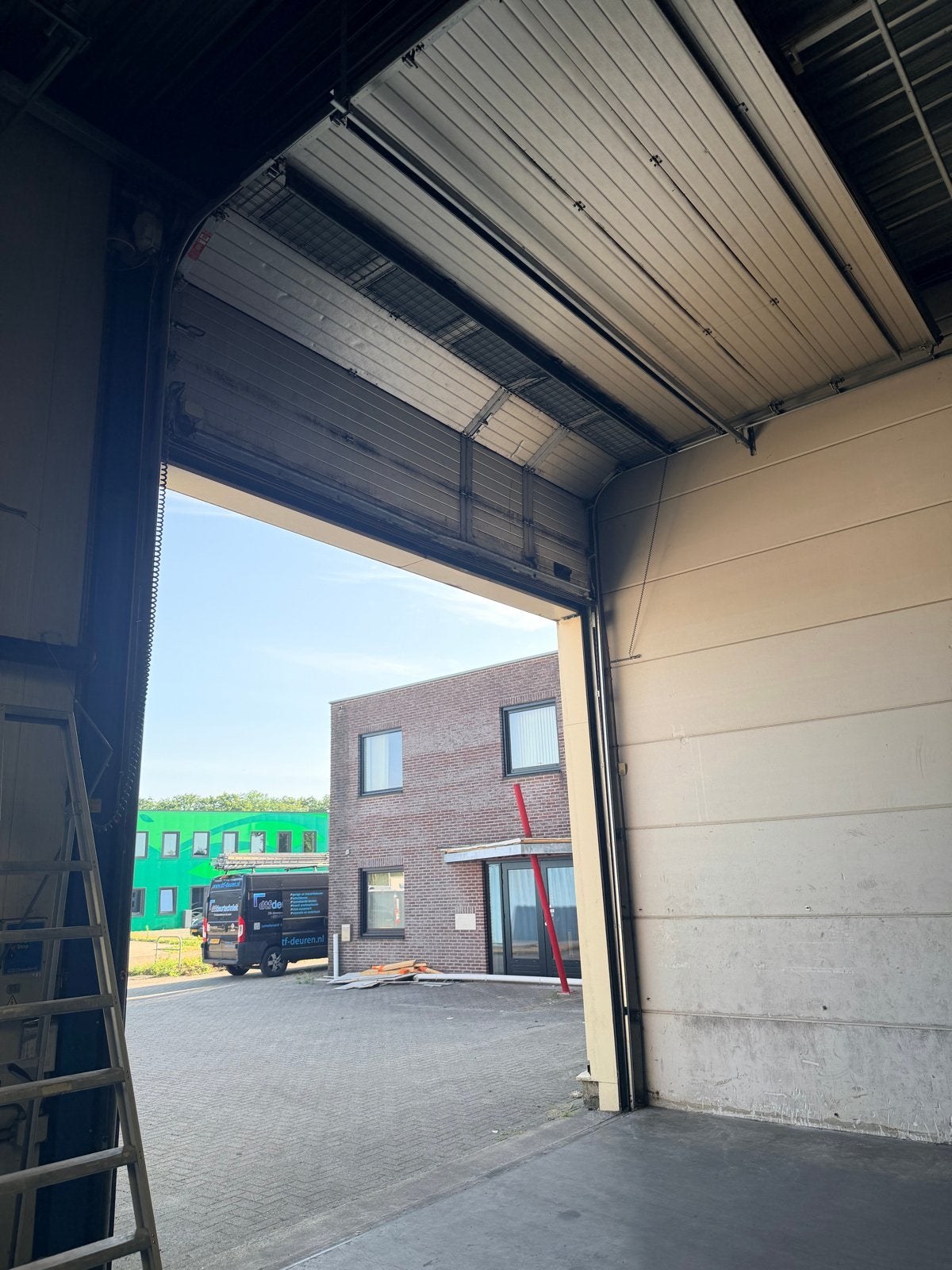 Crawford electrische roldeur met Loopdeur en Ramen, Ophalen, Gebruikt, Garagedeur, Metaal