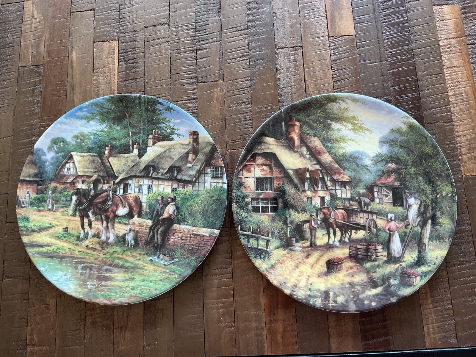 Wedgwood Country Days Collectie: 'Lunch Break' & 'Apple Pick, Antiek en Kunst, Antiek | Wandborden en Tegels, Ophalen