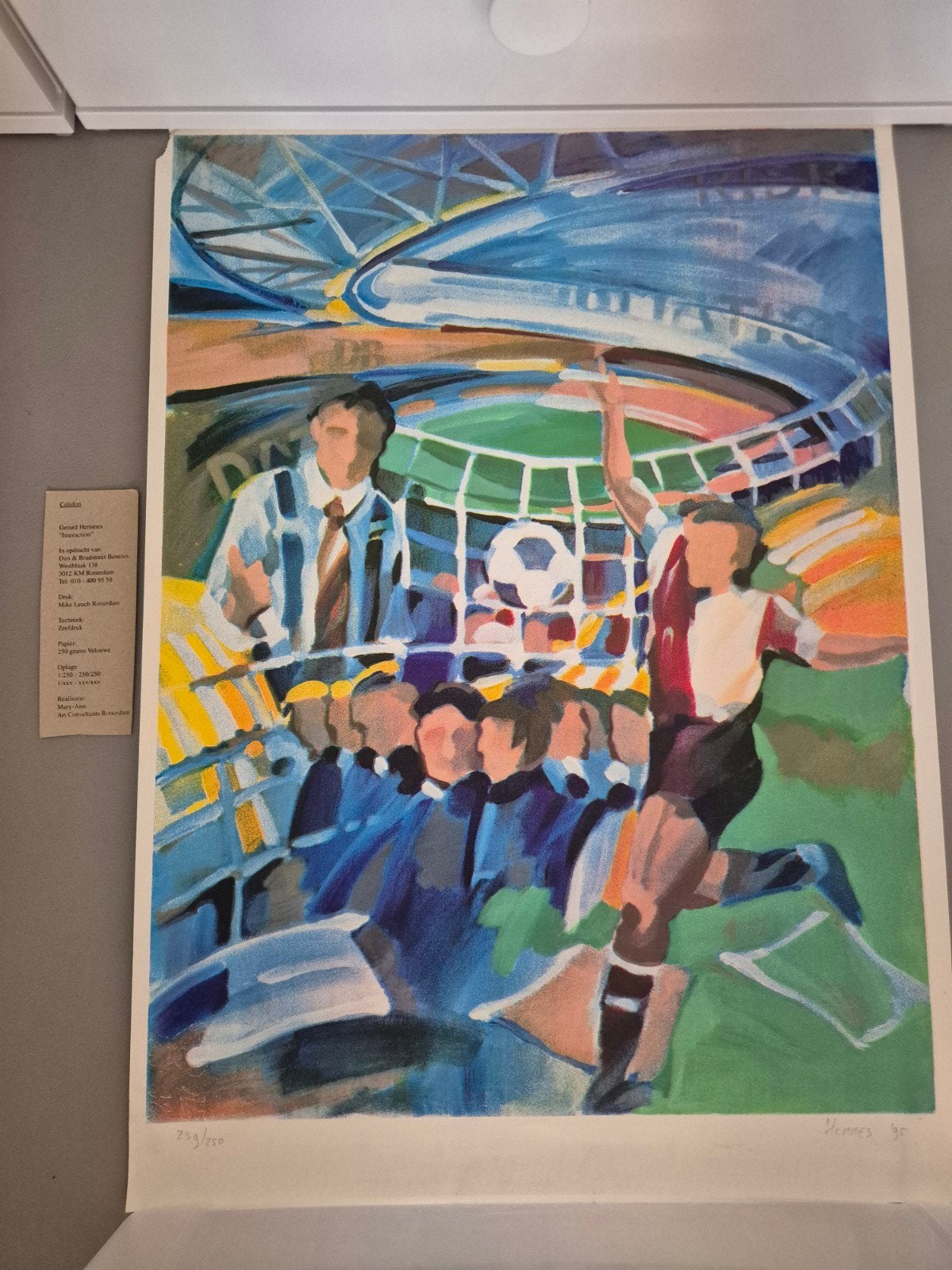 Gerard Hemmes - "Interaction" - Zeefdruk - 1995, Antiek en Kunst, Kunst | Litho's en Zeefdrukken, Origineel, Ophalen of Verzenden