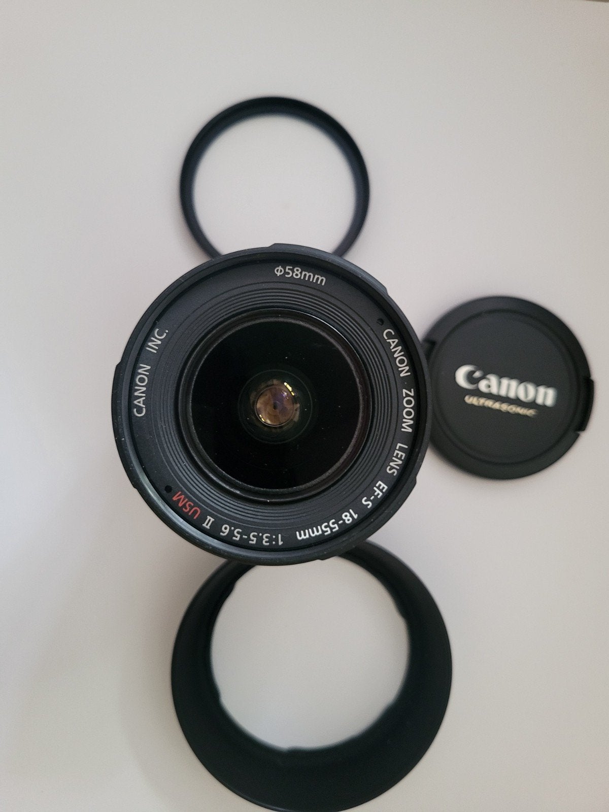 Canon zoomlens EFS 18-55, Ophalen, Zo goed als nieuw, Telelens