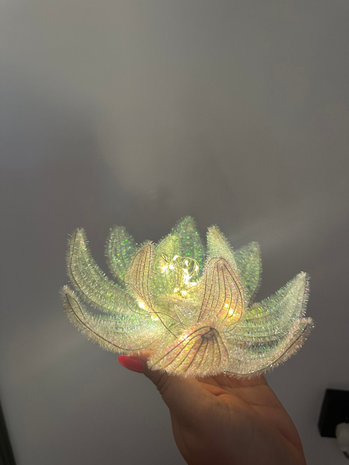 Handgemaakte lotus lamp op batterij, Ophalen of Verzenden, Nieuw