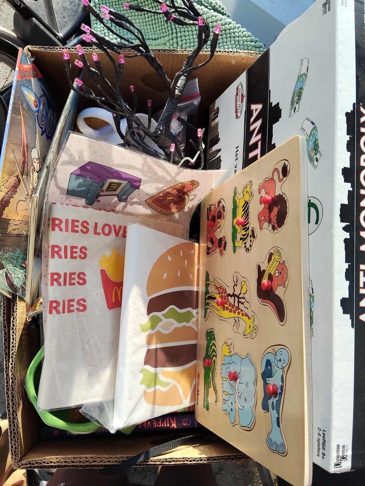 Doos vol rommelmarkt spullen gratis, Diversen, Ophalen, Zo goed als nieuw