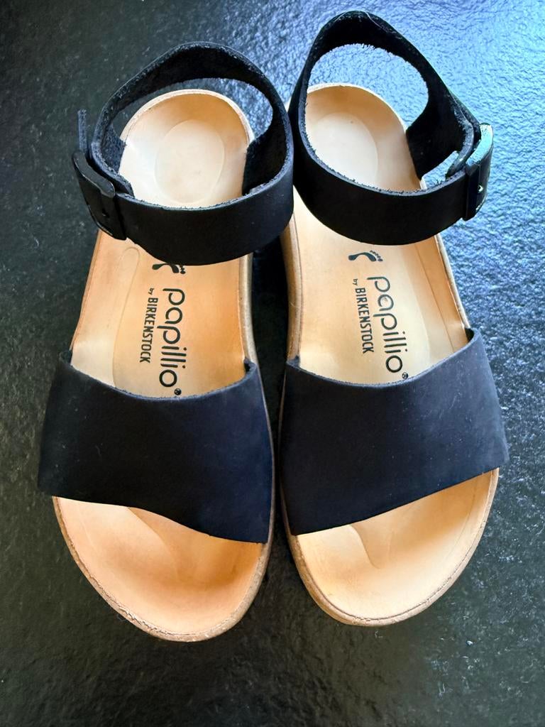 Papillio Birkenstock sandalen, maat 36, zo goed als nieuw, Ophalen of Verzenden, Zo goed als nieuw, Zwart, Sandalen of Muiltjes