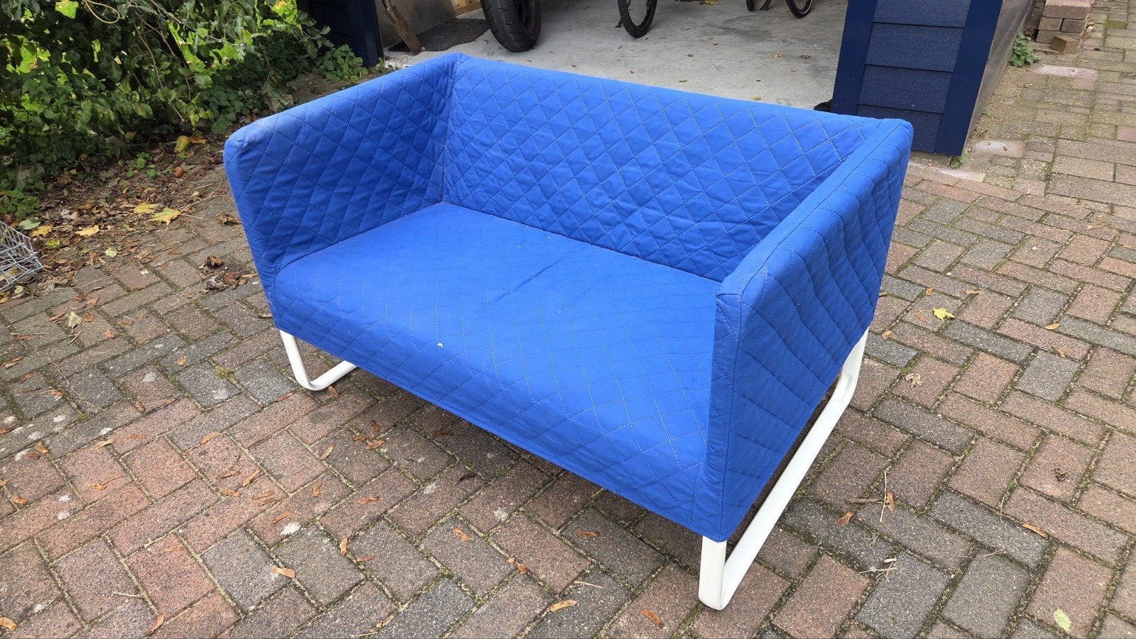 Bankje 120 cm, Ophalen, Tweepersoons, Blauw, 120 cm