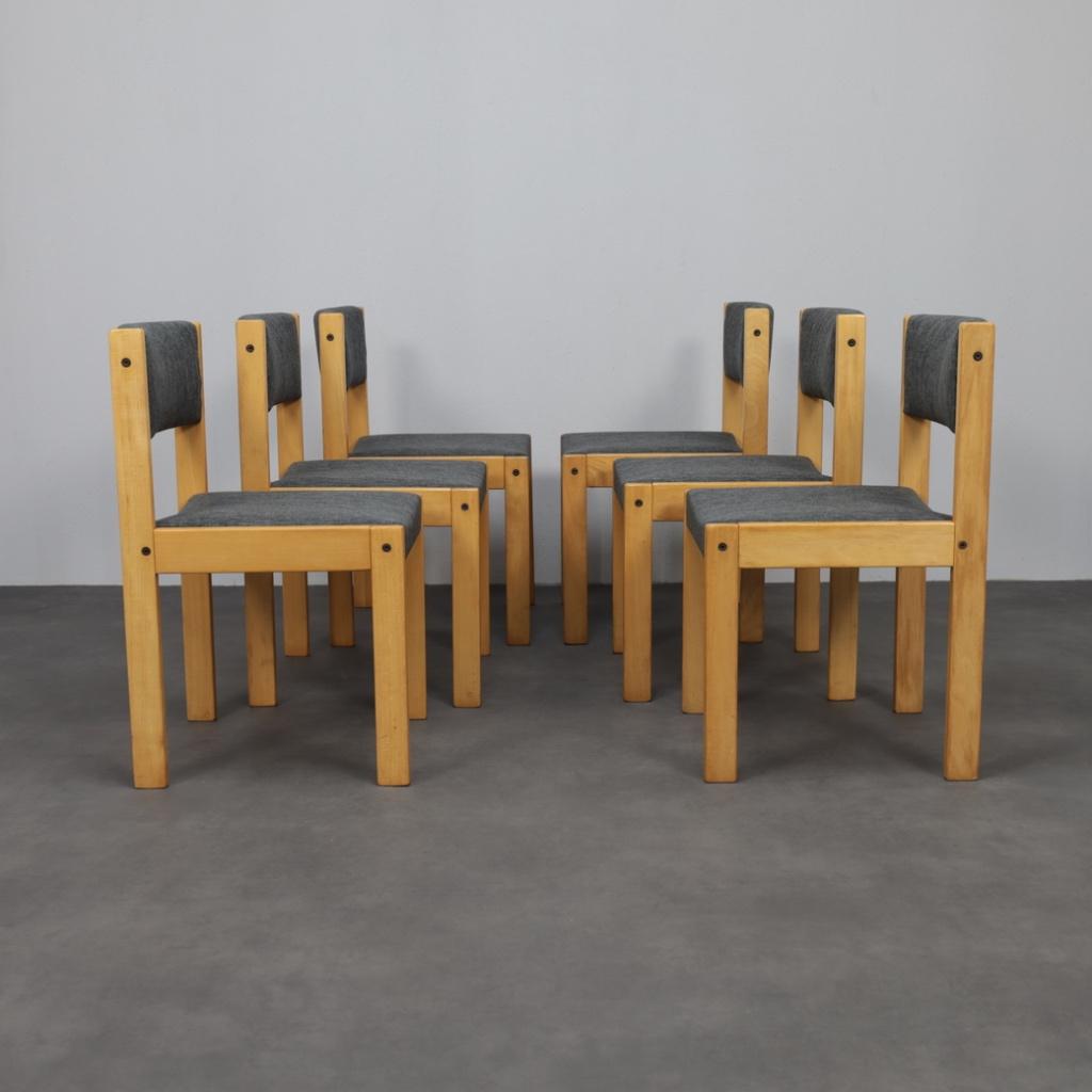 Set van 6 eetkamerstoelen Cees Braakman, Pastoe jaren 70, Ophalen, Zo goed als nieuw, Stof, Dutch Design