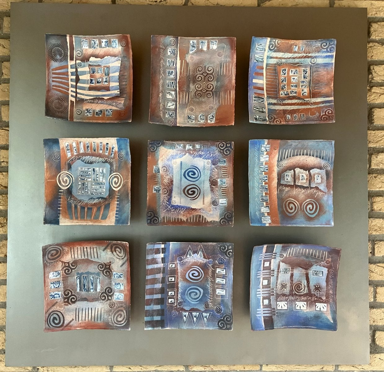 Prachtig Wandpaneel van kunstenaar Netty Janssens, Ophalen, Handgemaakt, Wanddecoratie, Abstract