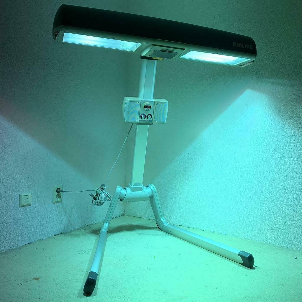 79 uur : Philips HP8565 Zonnehemel + Infrarood Lampen, Witgoed en Apparatuur, Ophalen of Verzenden, Zo goed als nieuw, Zonnebank enkelzijdig
