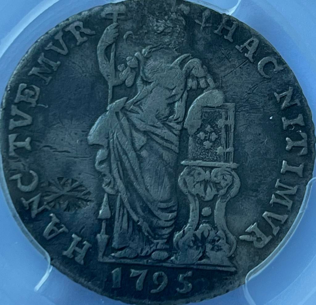 Gelderland zilverem gulden 1795 met klop Maduro eiland, Vóór koninkrijk, Zilver, Losse munt, Overige waardes