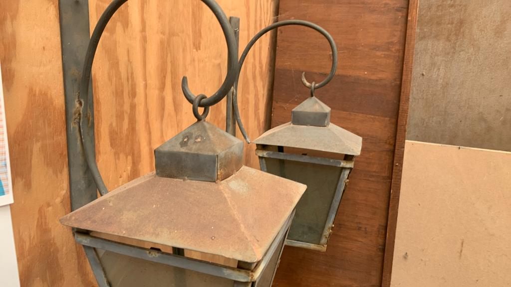 2x buitenlantaarn. Tuinlantaarn. Lantaarn vintage, Ophalen of Verzenden