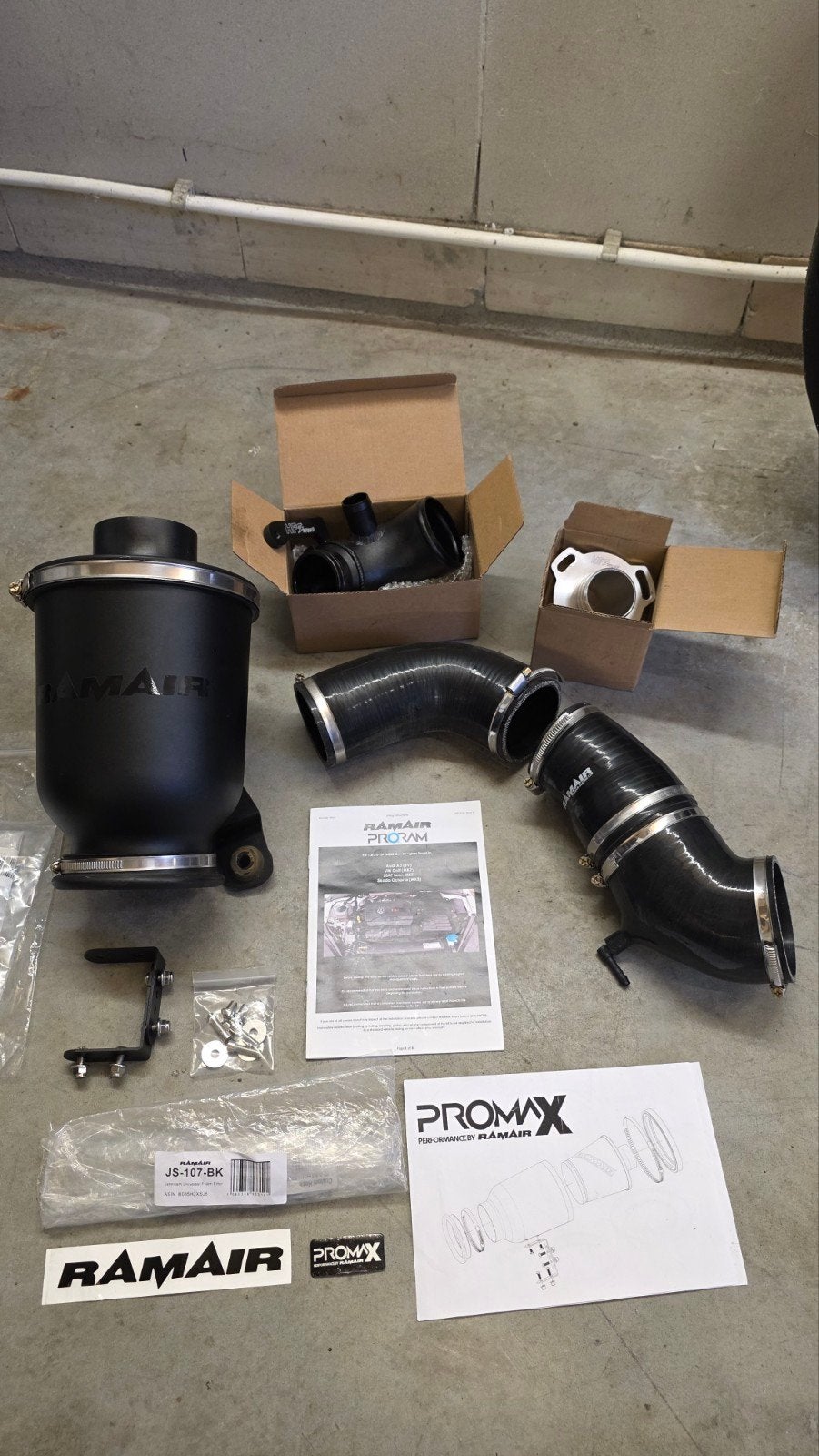 Ramair ProMax Intake Kit + Elbow & Muffler 1.8/2.0 TSI EA888, Ophalen of Verzenden, Gebruikt, Seat