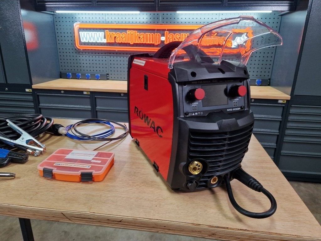 NIEUW!! Rowac mig 200p DUBBEL PULSE! 230V, Ophalen of Verzenden, Nieuw, 150 tot 250 ampère, Co2