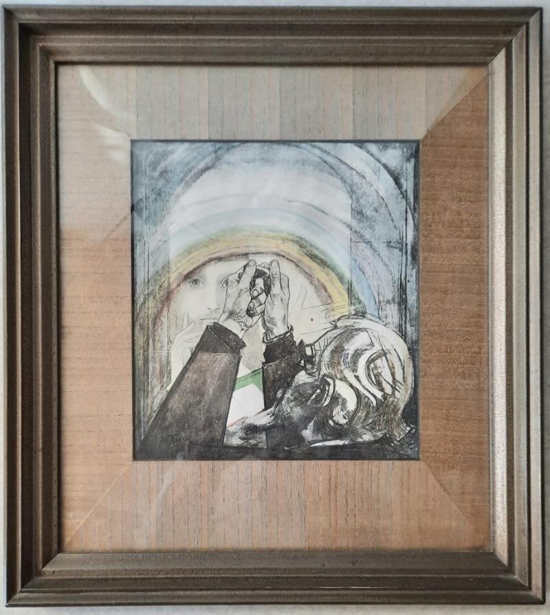 Litho van jan toorop,getiteld (Het Gebed) 1927, Antiek en Kunst, Kunst | Litho's en Zeefdrukken, Ophalen of Verzenden, Linosnede