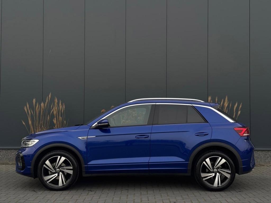 Volkswagen T-Roc 1.5 TSI R-Line 11-2025 IQ LIGHT NAVI CAMERA, Auto's, Volkswagen, Automaat, 4 cilinders, 150 pk, Blauw